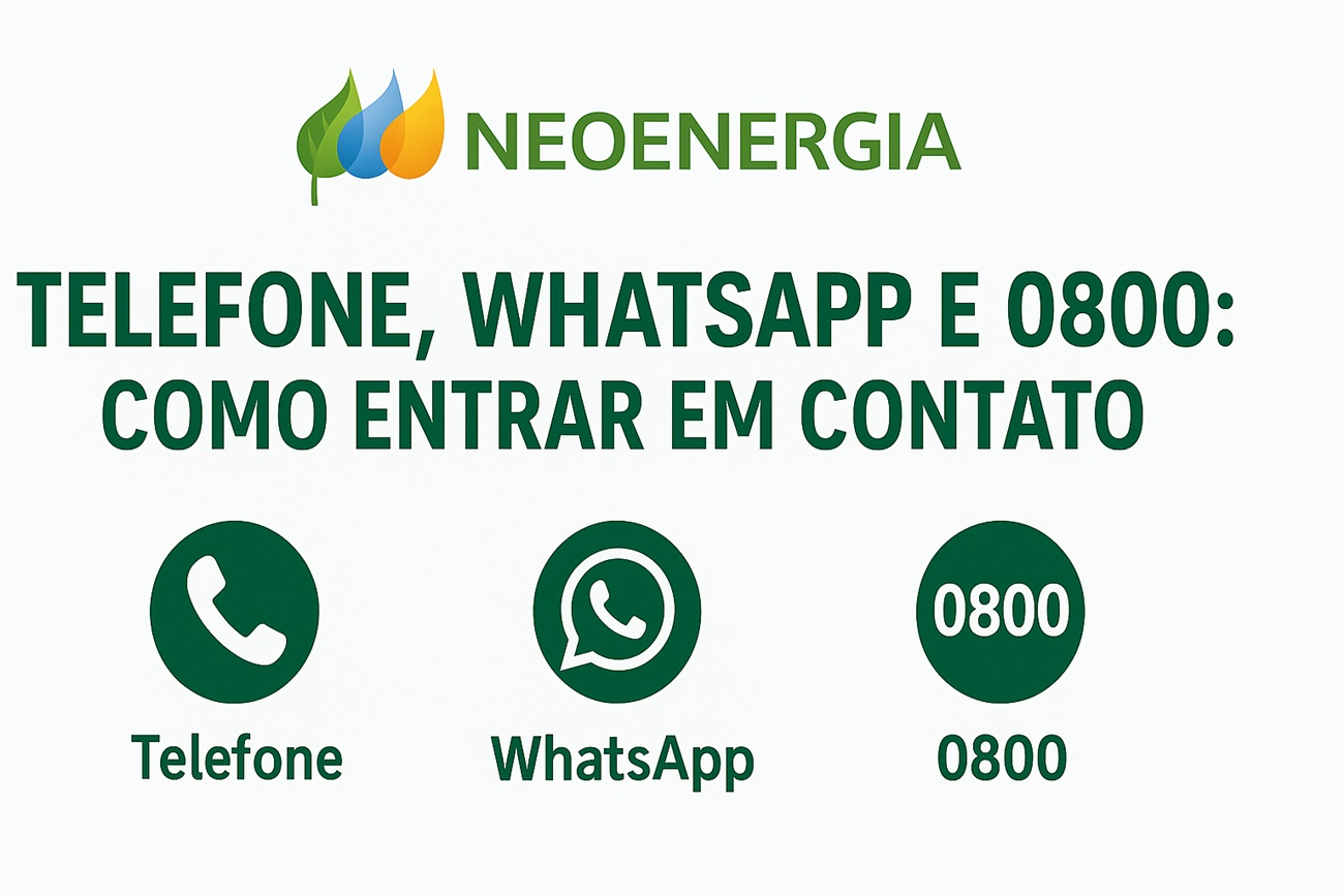 Neoenergia Telefone, WhatsApp e 0800: Como entrar em contato